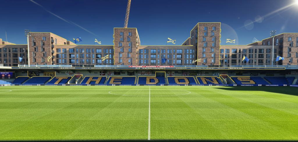 AI Generated Image of Plough Lane with Footybible branding